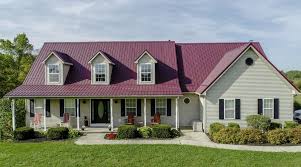 Berry Rib Metal Roof on house