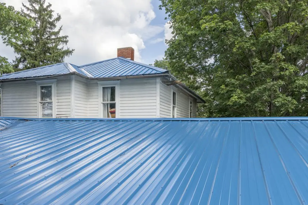Blue  Rib Metal Roof