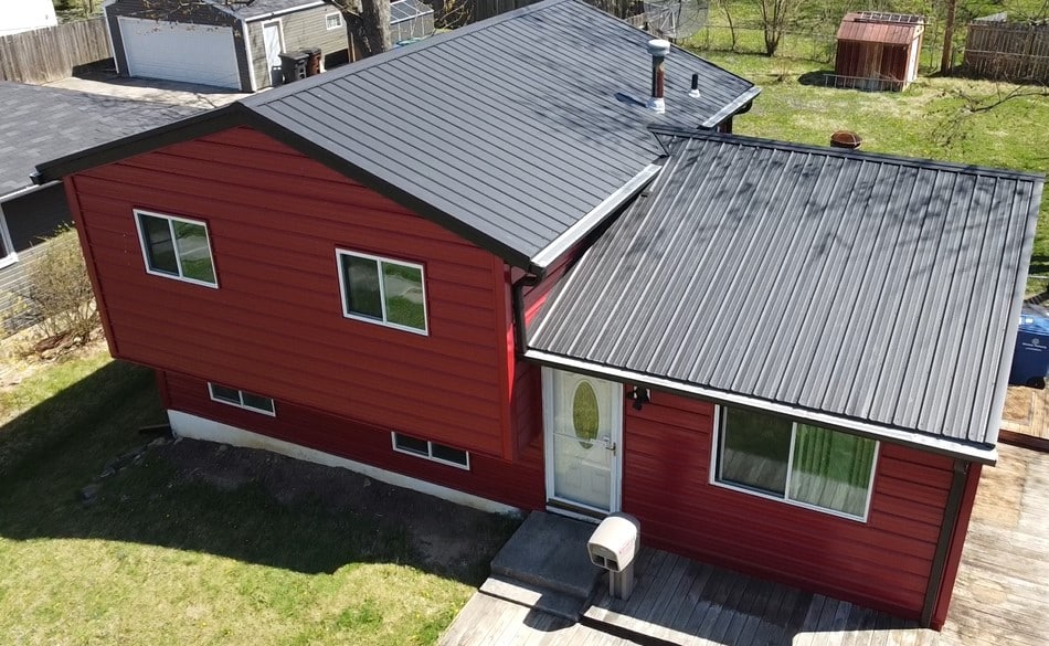 westerville red metal siding rib black huber heights